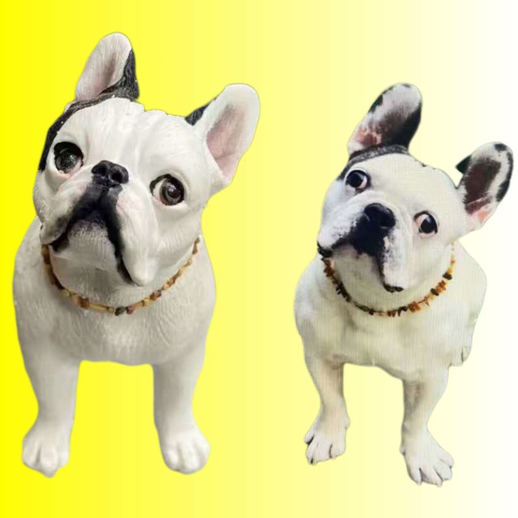 【受注作製】うちの子 写真入り そっくり人形❤ペット フィギュア、犬置物、 名入れ 愛犬 立体肖像画 似顔絵❤犬猫人形、ペットロス、メモリアル、ねこちゃん、誕生日、うちのこ記念日、ペットギフト