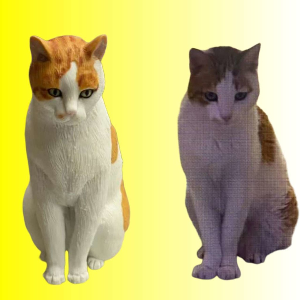 【受注作製】うちの子 写真入り そっくり人形❤ペット フィギュア、猫置物、名入れ 愛猫 立体肖像画 似顔絵❤犬猫人形、ペットロス、メモリアル、ねこちゃん、誕生日、うちのこ記念日、ペットギフト