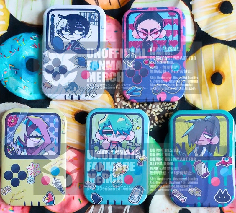 九人会ゲーム機風缶バッジ アセア