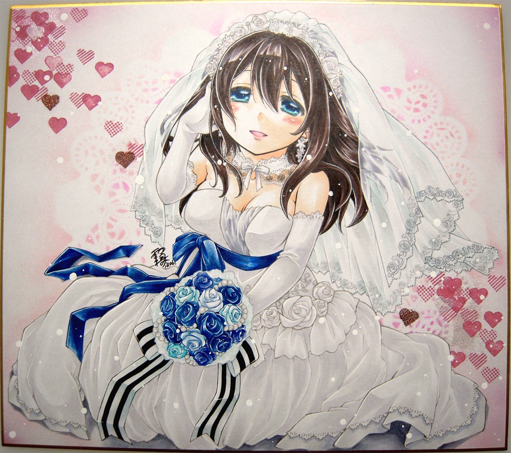 色紙イラスト(鷺沢文香)