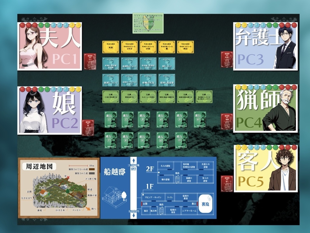 マーダーミステリー【家政婦は見なかった】5人用GMレス