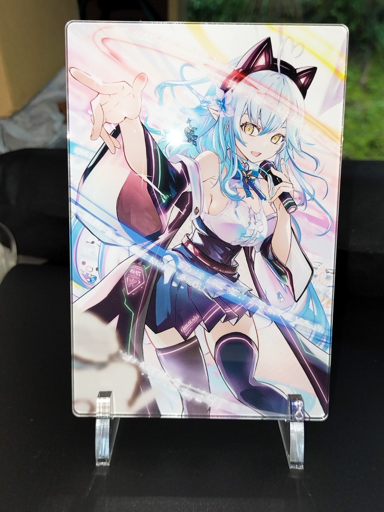 【ホロライブ】雪花ラミィ アクリルボード(ポスカサイズ)／台座付
