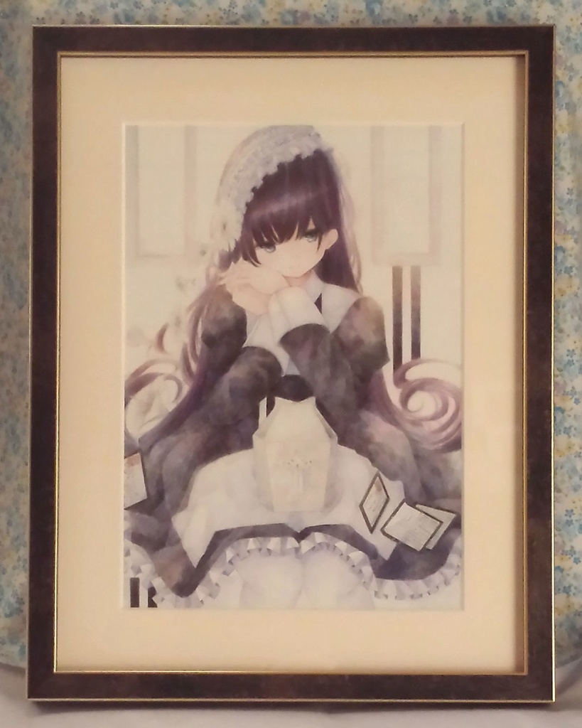 オリジナル色鉛筆原画 額付き「黒枠」