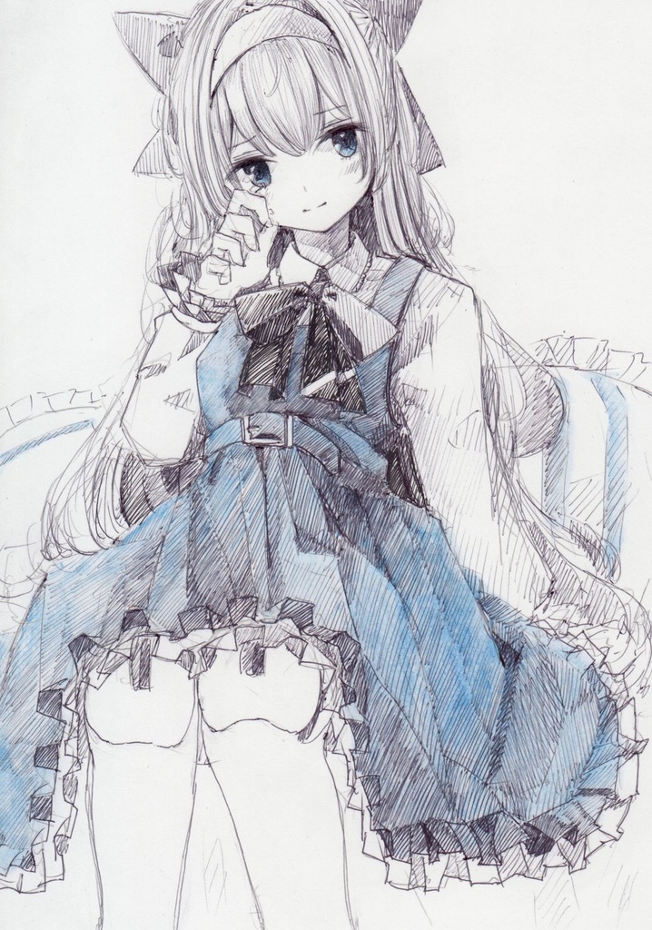 オリジナルアナログ原画 額付き「エーデルワイス」