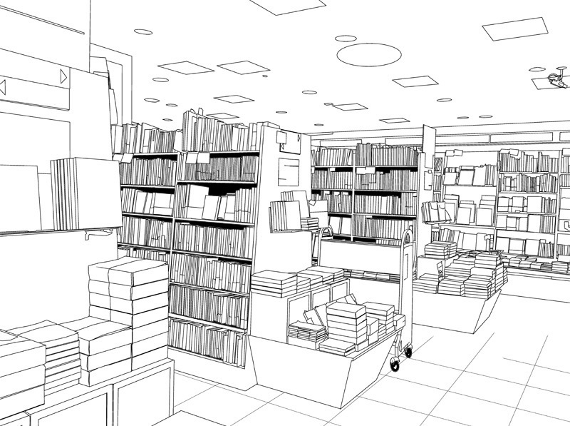 背景素材001_本屋・書店01【高解像度版】