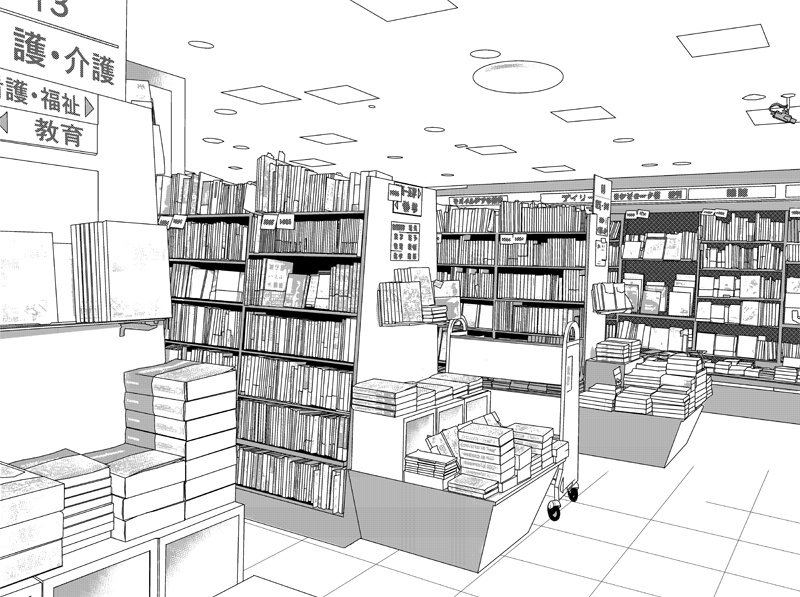 背景素材001_本屋・書店01【高解像度版】