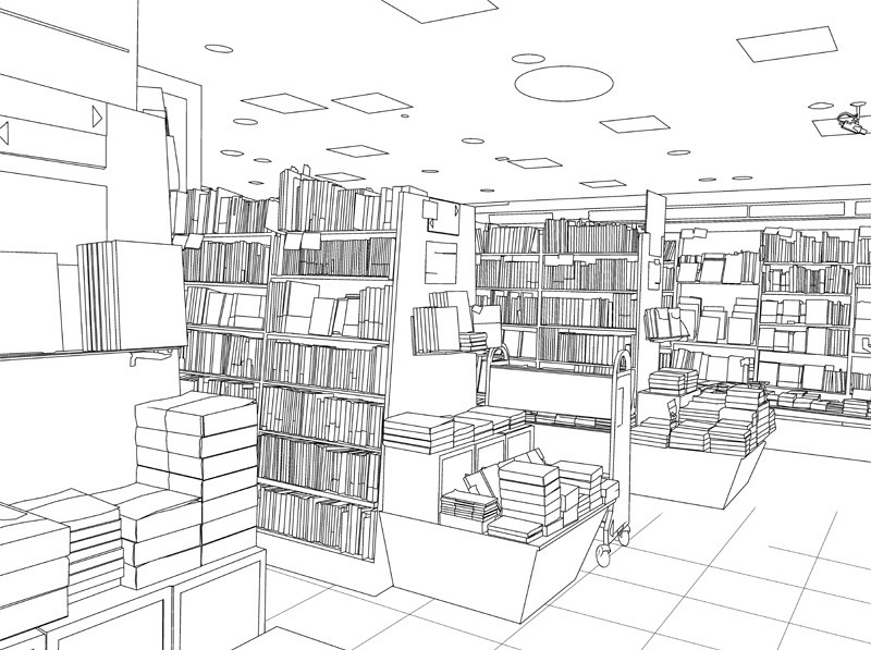 背景素材001_本屋・書店01【高解像度版】