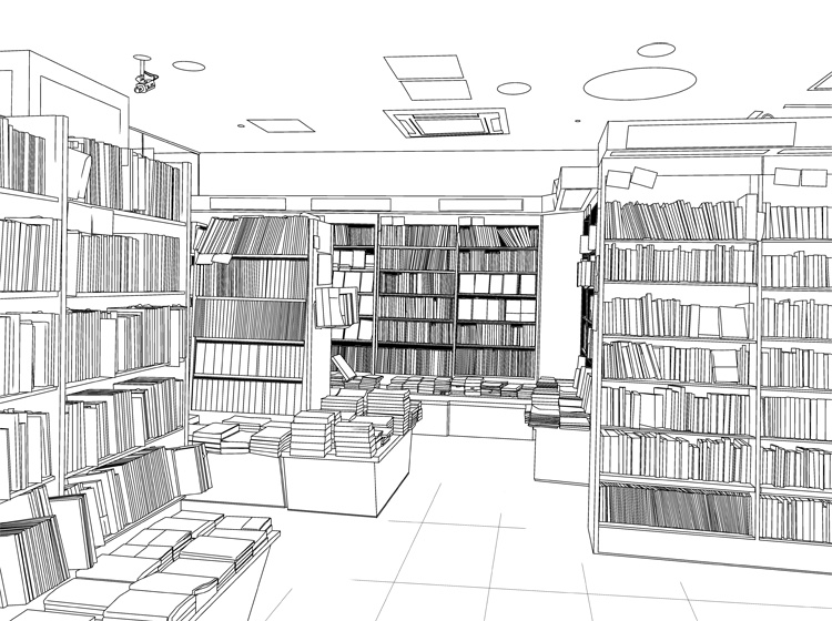 背景素材002_本屋・書店02【高解像度版】