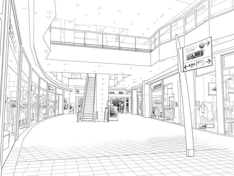 背景素材005_ショッピングモール01【高解像度版】