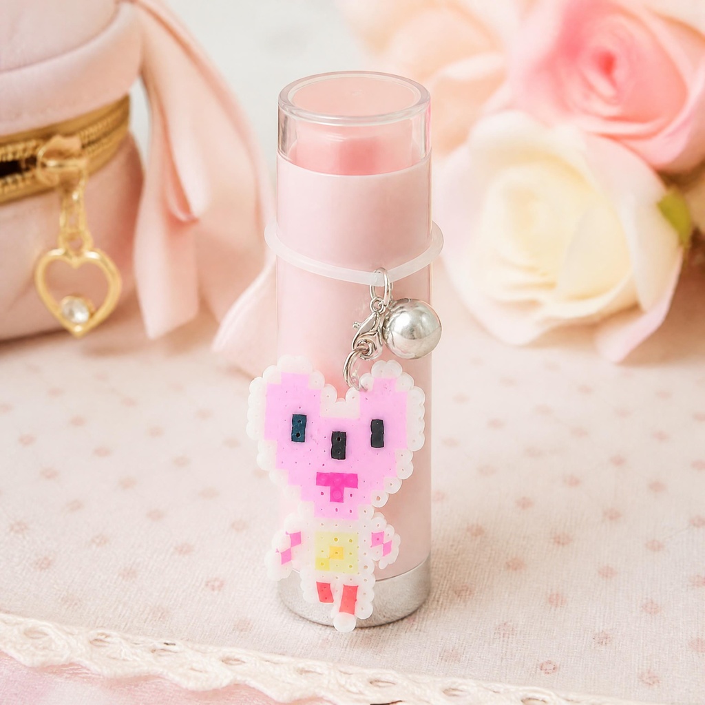 【手作り】アイロンビーズ「おでかけAずさちゃん」アンブレラマーカー/マルチチャーム