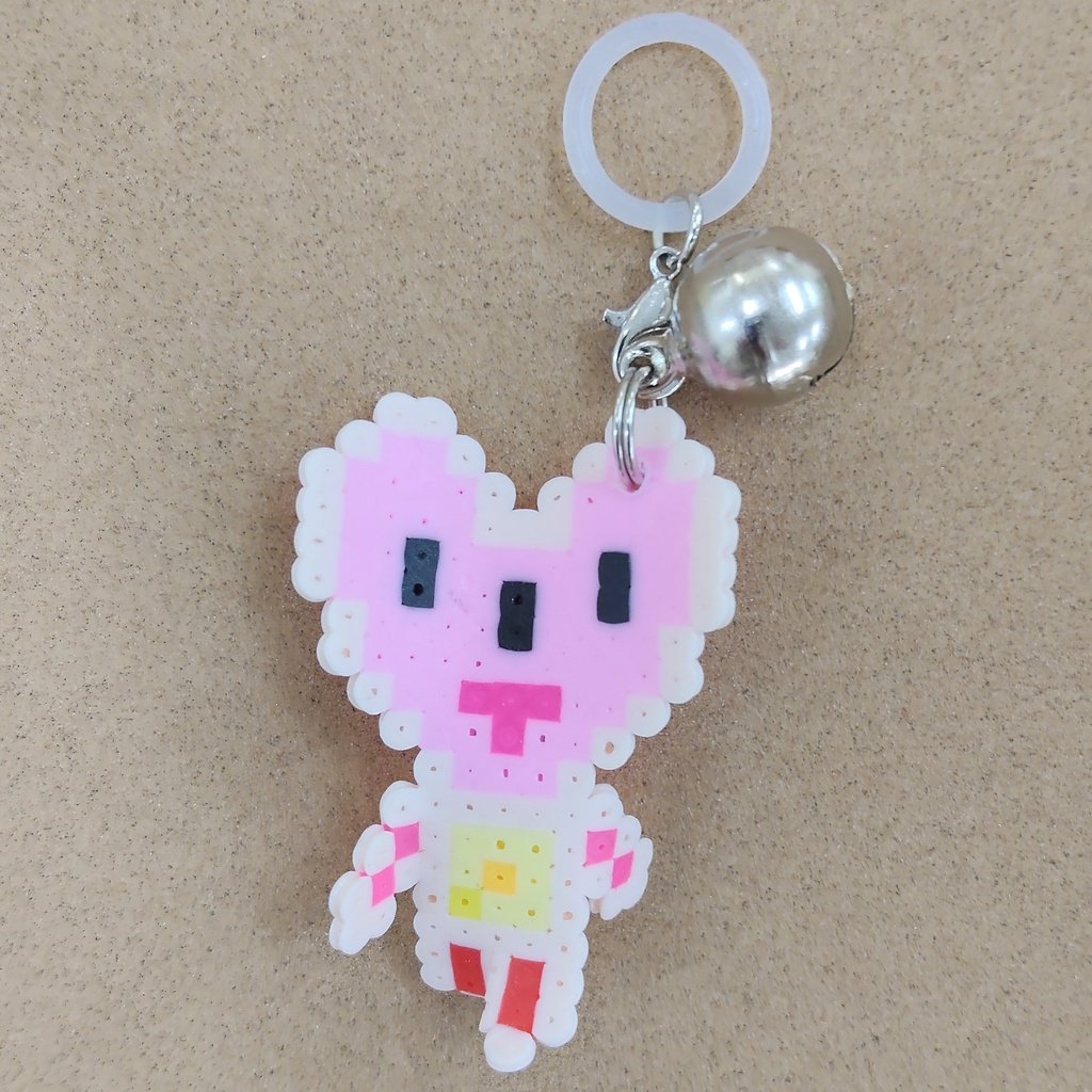 【手作り】アイロンビーズ「おでかけAずさちゃん」アンブレラマーカー/マルチチャーム
