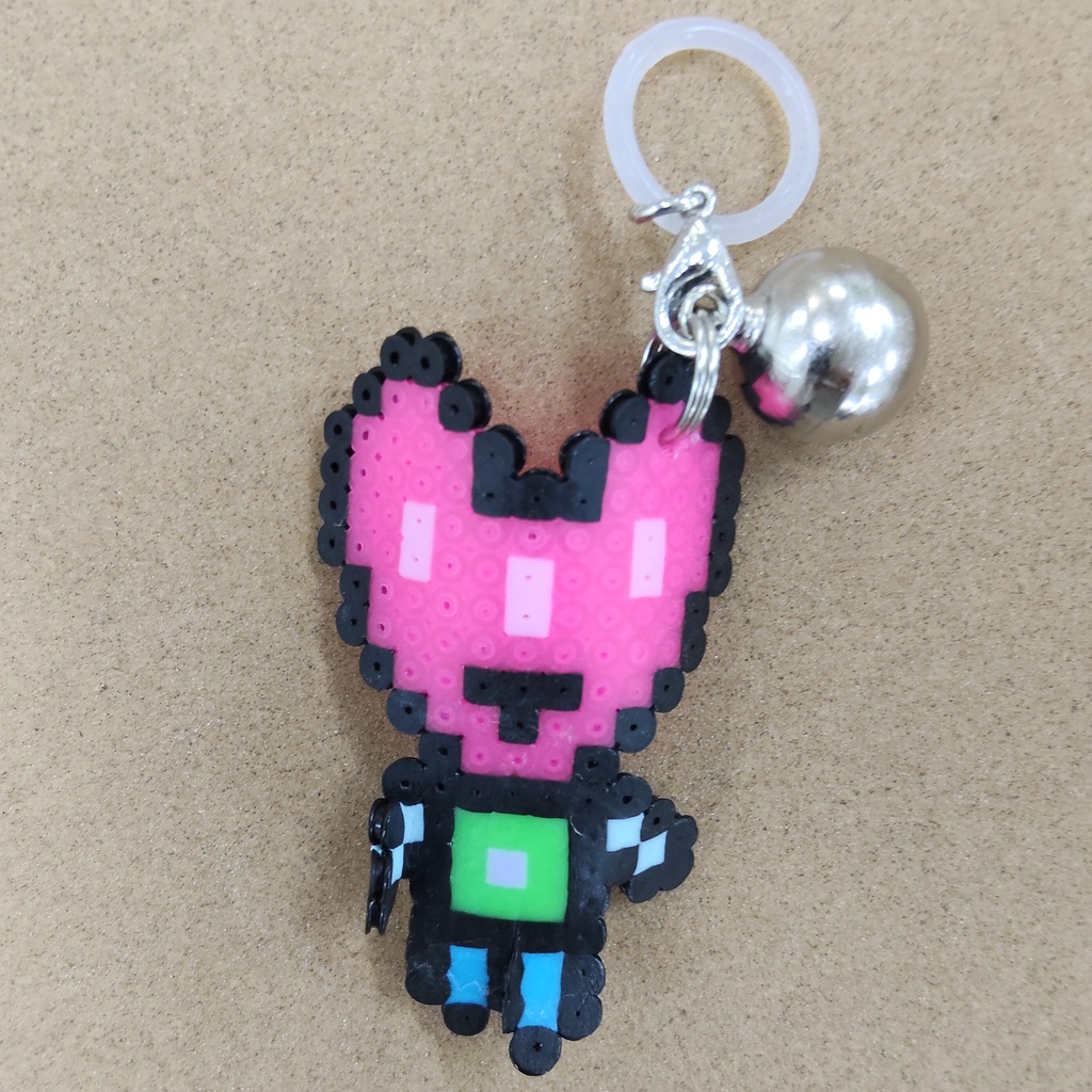 【手作り】アイロンビーズ「おでかけAずさちゃん」アンブレラマーカー/マルチチャーム