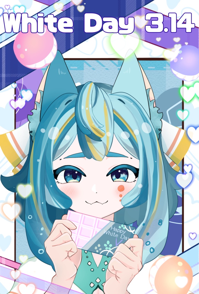 ホワイトデー向け　V素材【無料】