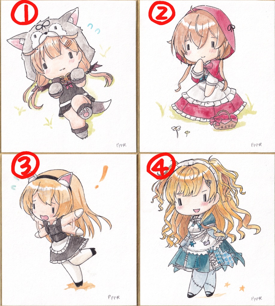 《支援者様先行公開》ミニ色紙　ハロウィンモード