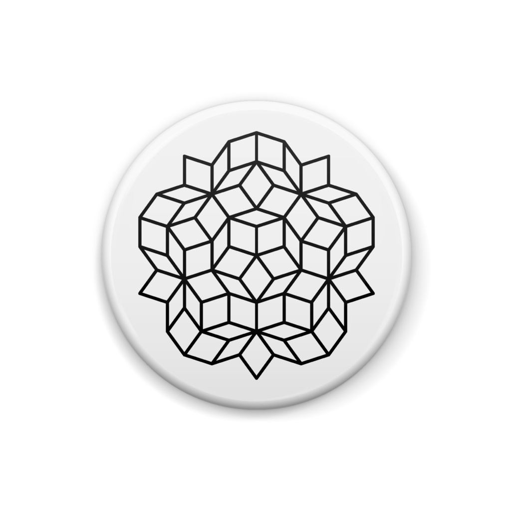 「ペンローズタイル」缶バッジ｜数学 × 幾何 × アート
