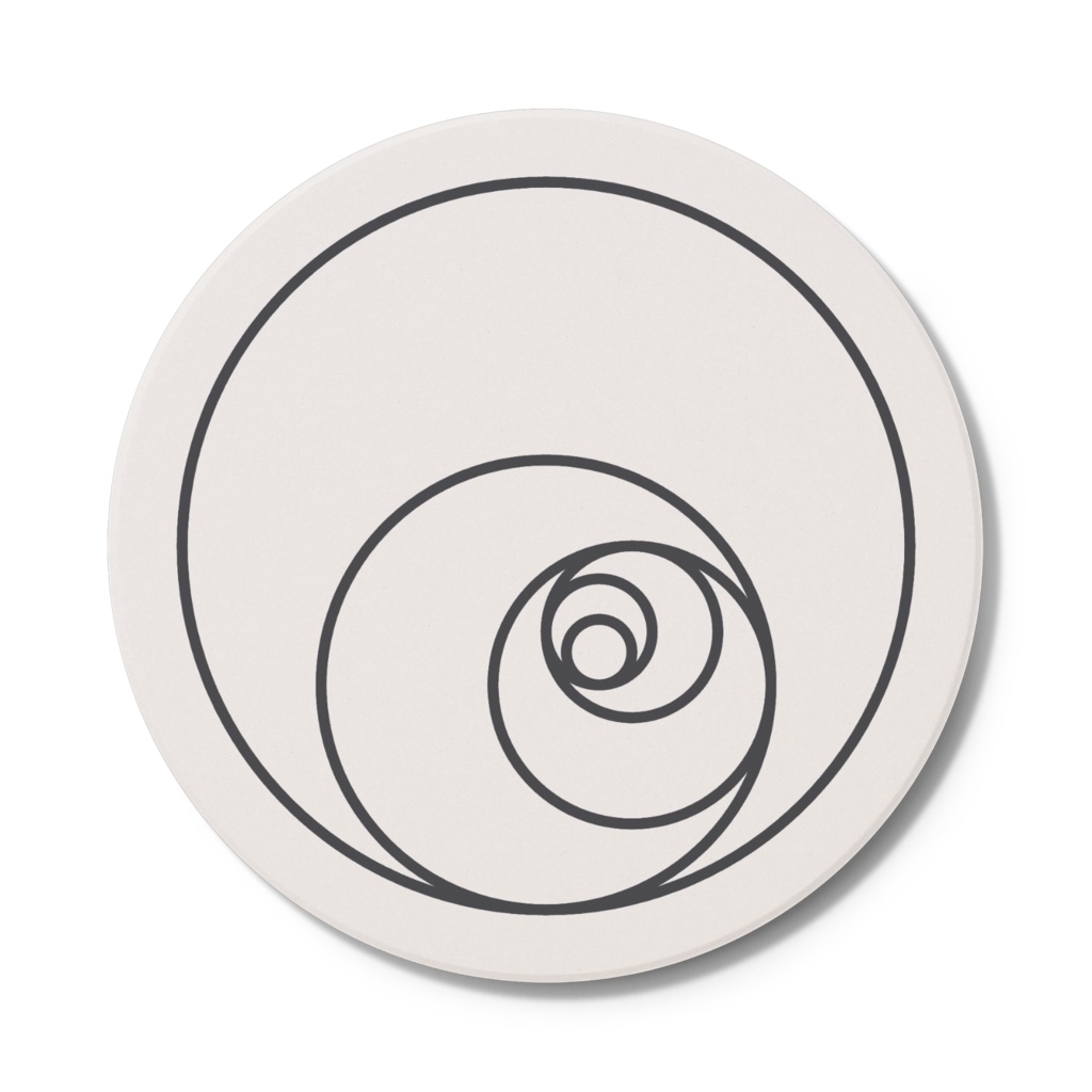 「黄金サークル」コースター｜数学 × 思考 × アート