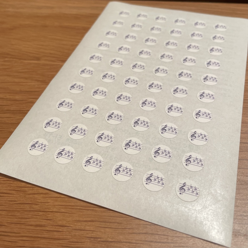 調性シール(60面×3枚)