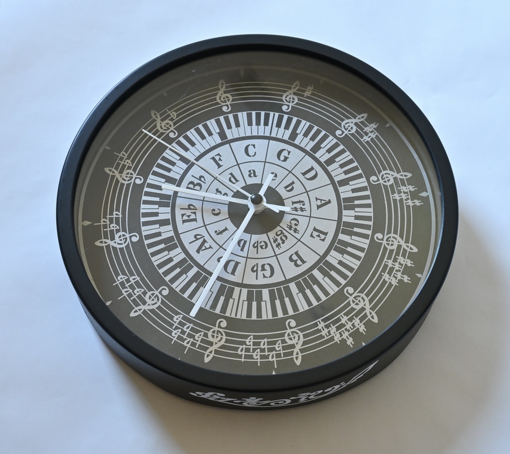 【調性記念日制定応援】五度圏時計(壁掛け)