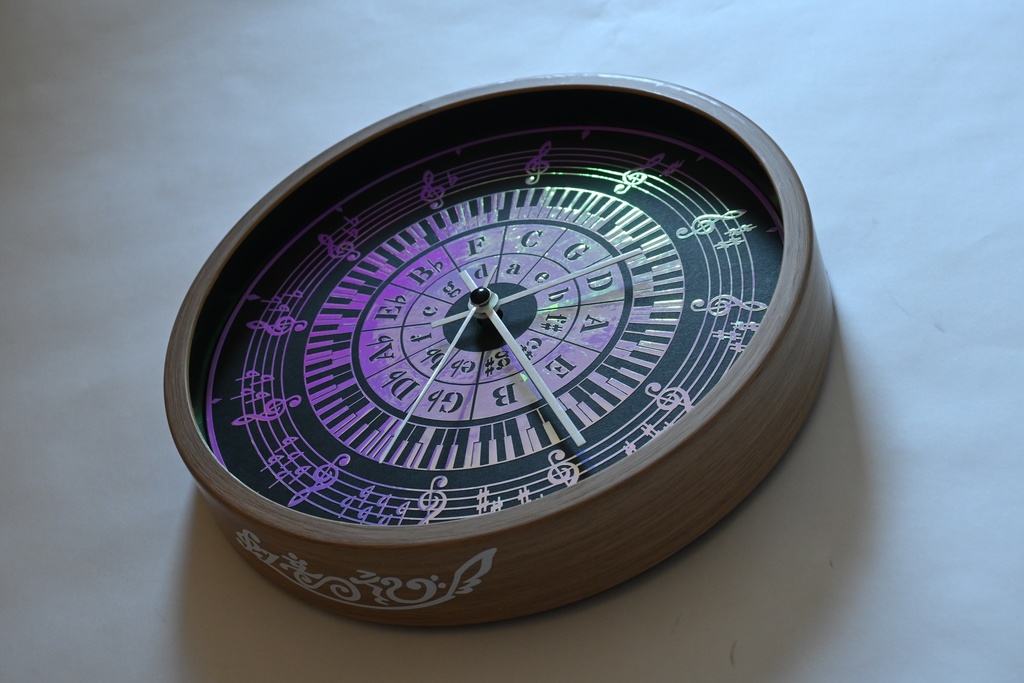 【調性記念日制定応援】五度圏時計(壁掛け)