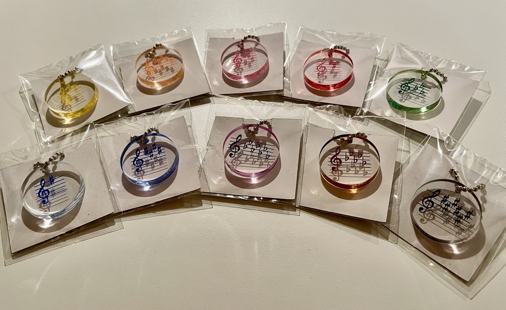 【調性記念日制定応援】調性アクリルキーホルダー(色付き)