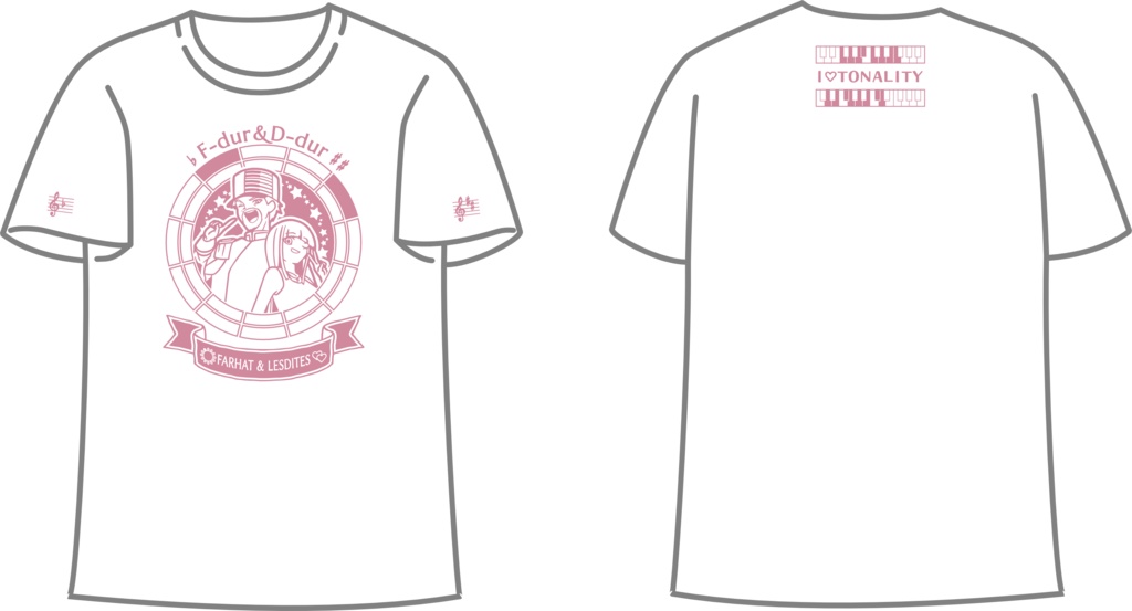 【調性記念日制定応援】調性さんTシャツ(長調さん短調さん)