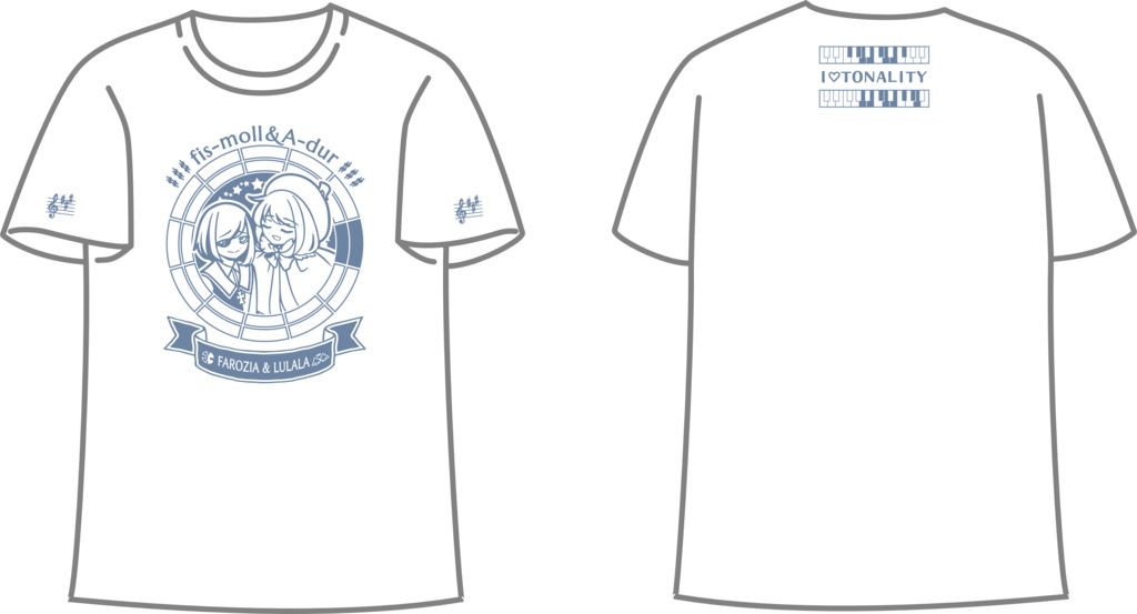 【調性記念日制定応援】調性さんTシャツ(長調さん短調さん)