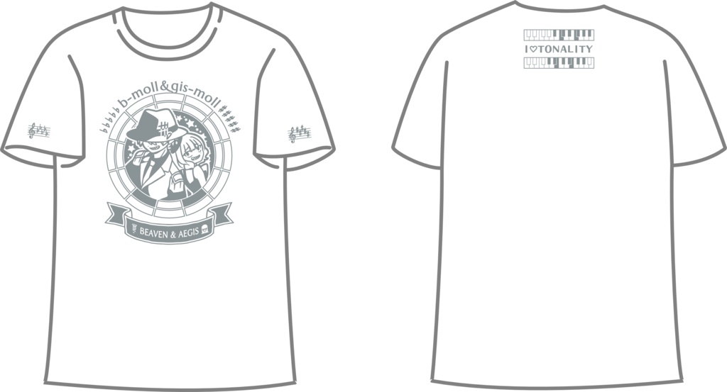 【調性記念日制定応援】調性さんTシャツ(長調さん短調さん)