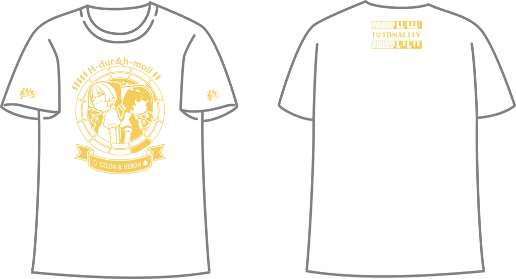 【調性記念日制定応援】調性さんTシャツ(長調さん短調さん)