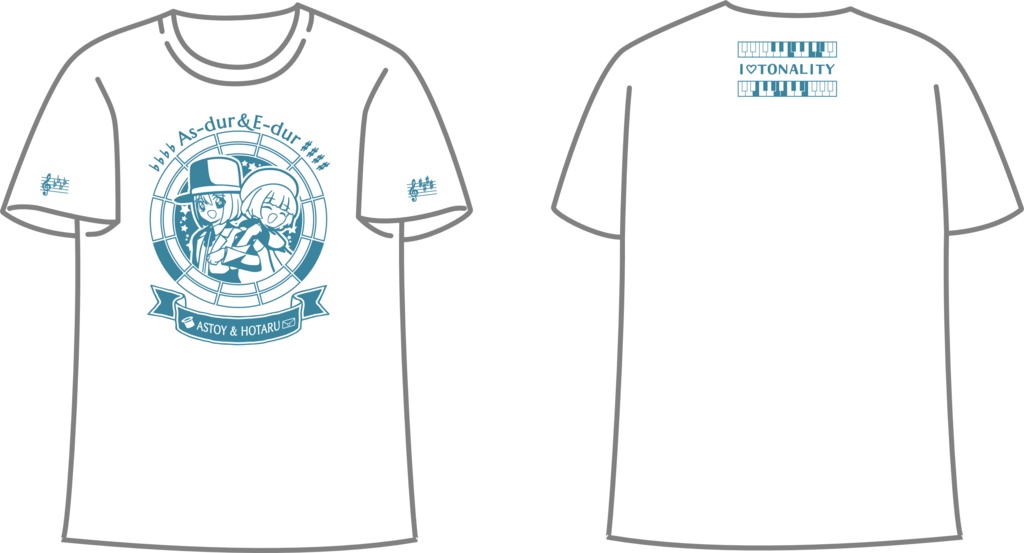 【調性記念日制定応援】調性さんTシャツ(長調さん短調さん)