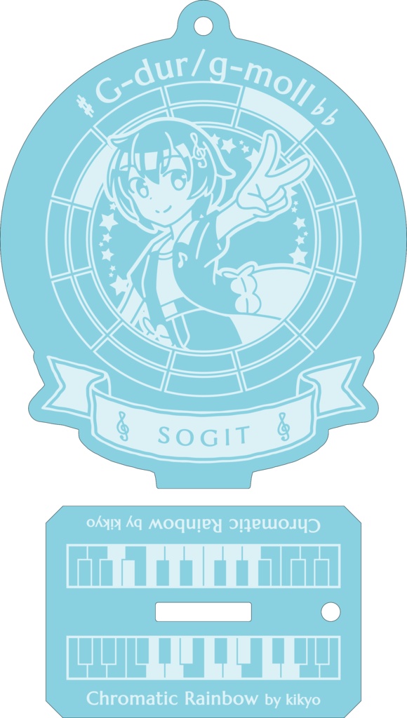 【調性記念日制定応援】調性さんアクリルスタンドキーホルダー(クロマティックレインボー)
