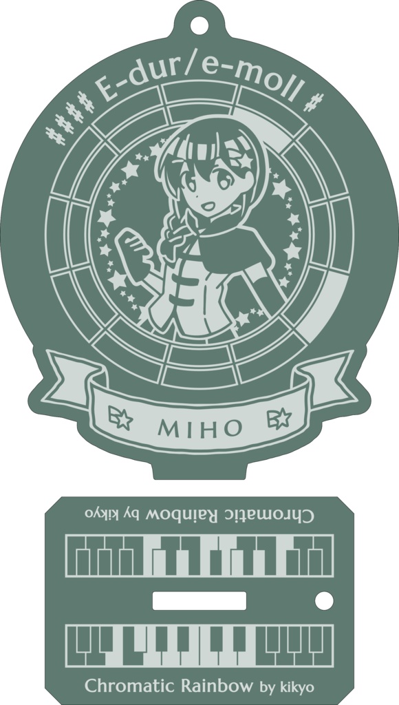 【調性記念日制定応援】調性さんアクリルスタンドキーホルダー(クロマティックレインボー)