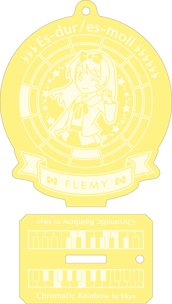 【調性記念日制定応援】調性さんアクリルスタンドキーホルダー(クロマティックレインボー)