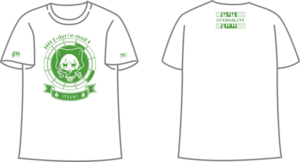 【調性記念日制定応援】調性さんTシャツ(ハートフル平均律)