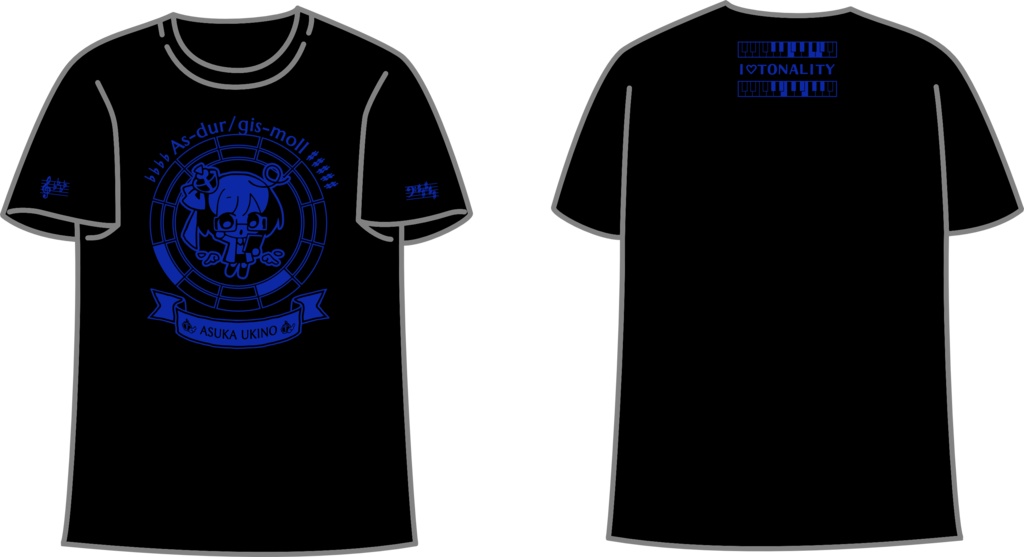 【調性記念日制定応援】調性さんTシャツ(ハートフル平均律)