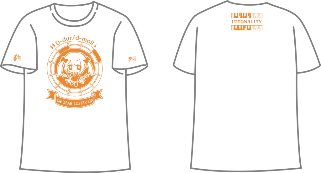 【調性記念日制定応援】調性さんTシャツ(ハートフル平均律)