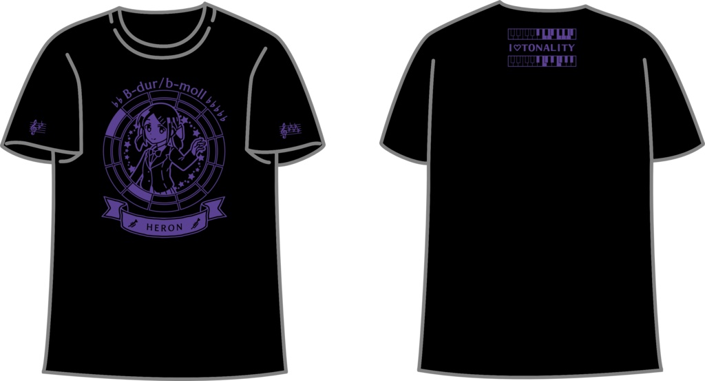 【調性記念日制定応援】調性さんTシャツ(クロマティックレインボー)