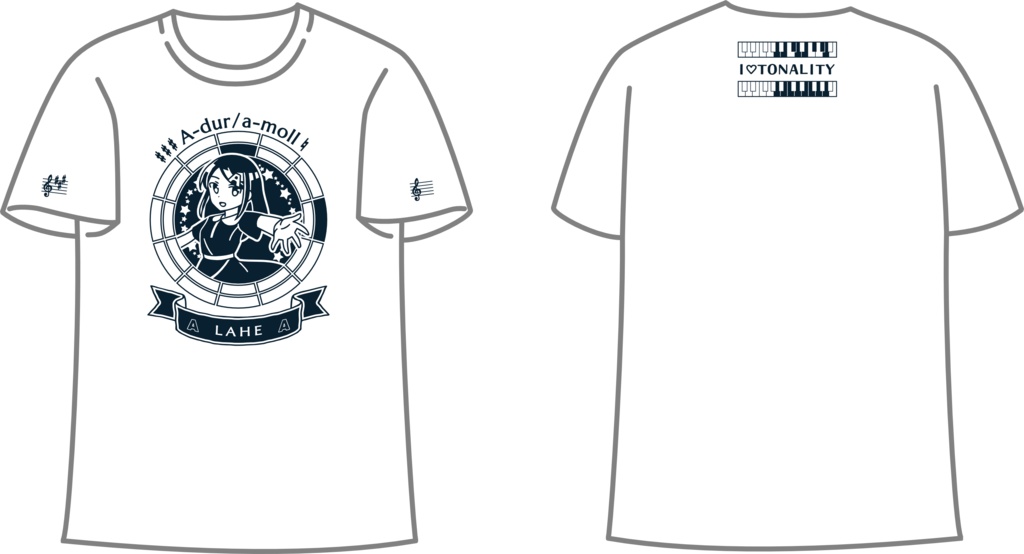 【調性記念日制定応援】調性さんTシャツ(クロマティックレインボー)