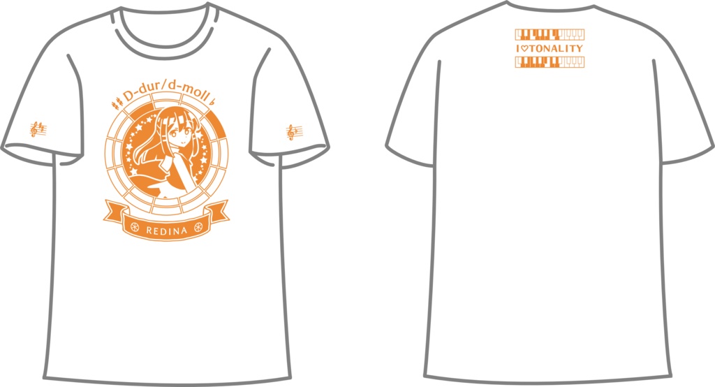 【調性記念日制定応援】調性さんTシャツ(クロマティックレインボー)