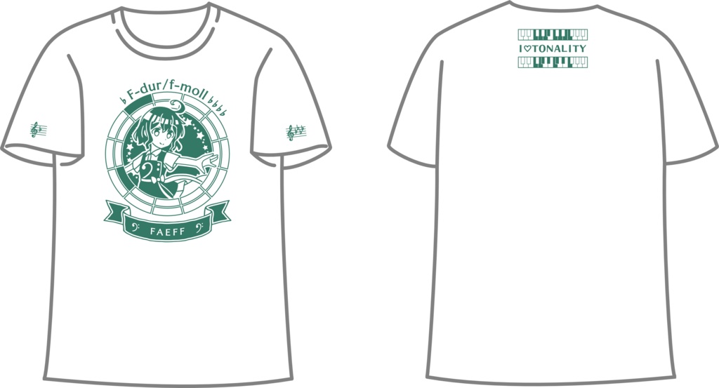 【調性記念日制定応援】調性さんTシャツ(クロマティックレインボー)