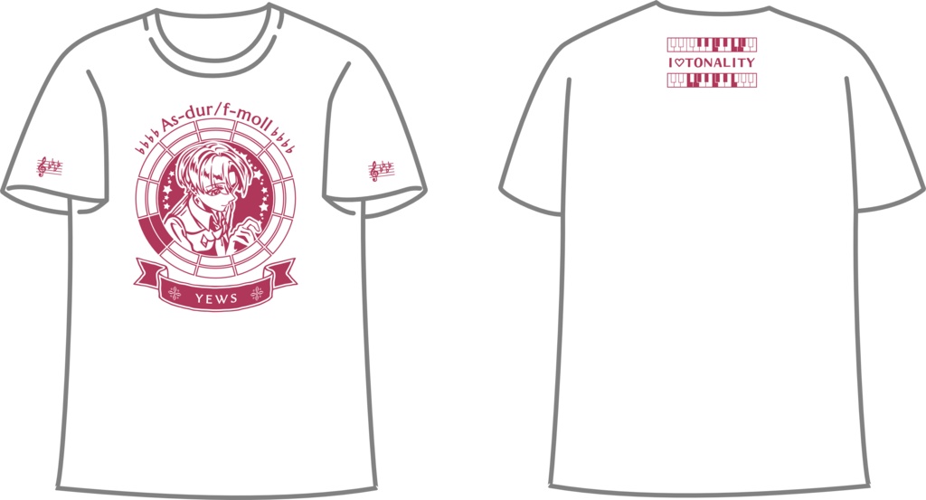 【調性記念日制定応援】調性さんTシャツ(無題)