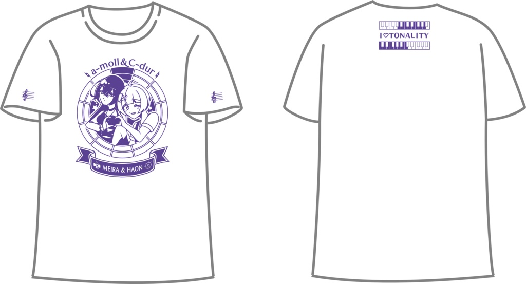 【調性記念日制定応援】調性さんTシャツ(表月裏月)