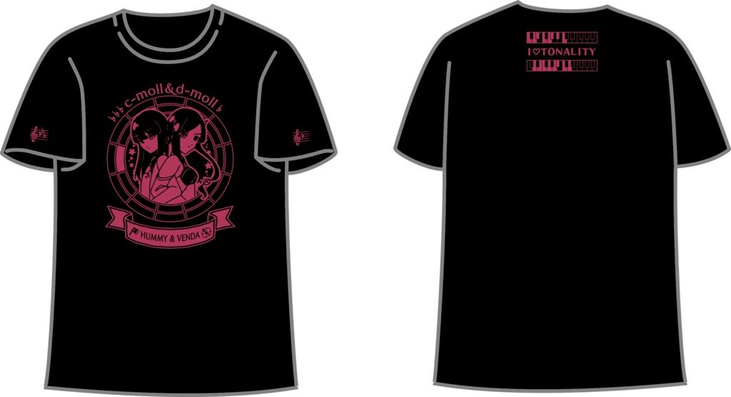 【調性記念日制定応援】調性さんTシャツ(表月裏月)