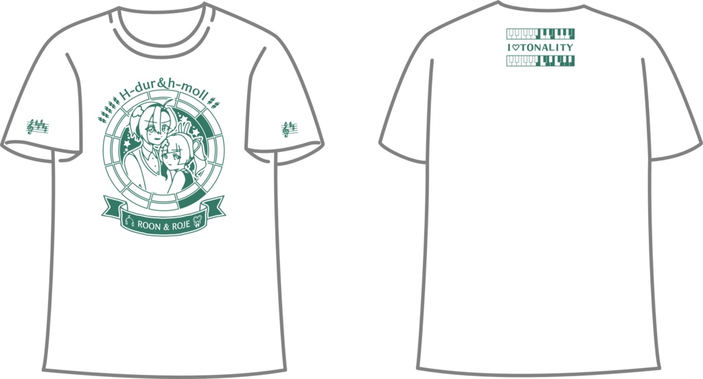 【調性記念日制定応援】調性さんTシャツ(表月裏月)