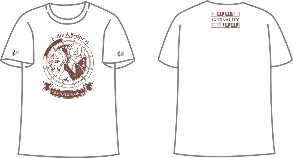 【調性記念日制定応援】調性さんTシャツ(表月裏月)