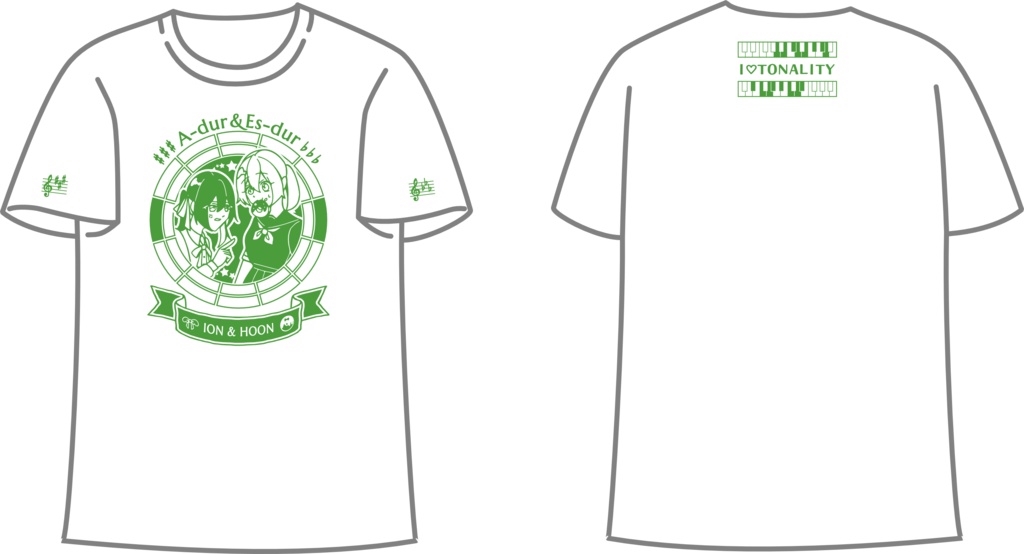 【調性記念日制定応援】調性さんTシャツ(表月裏月)