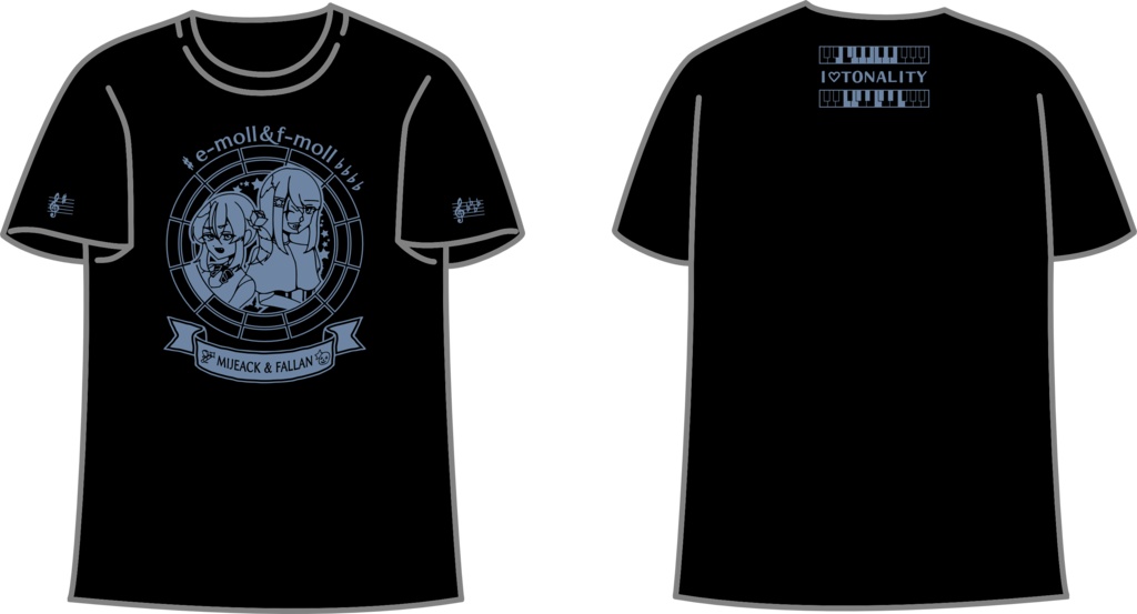 【調性記念日制定応援】調性さんTシャツ(表月裏月)