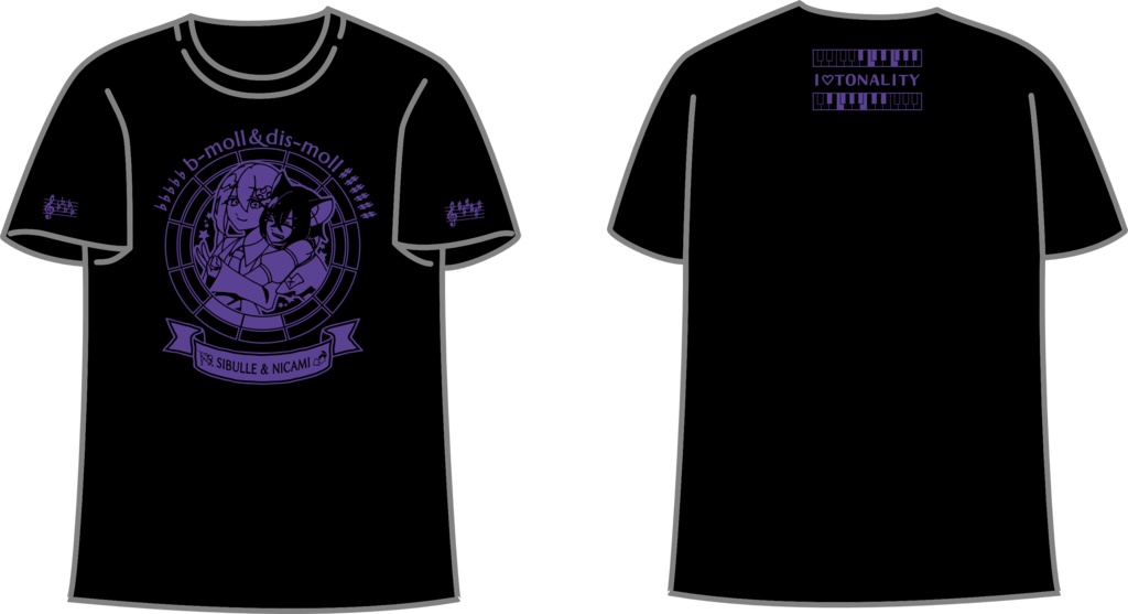 【調性記念日制定応援】調性さんTシャツ(表月裏月)