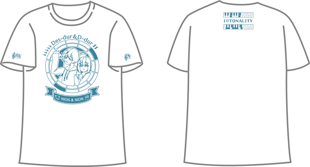 【調性記念日制定応援】調性さんTシャツ(表月裏月)