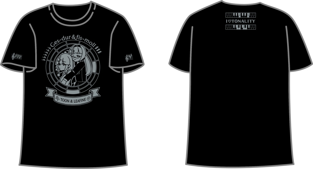 【調性記念日制定応援】調性さんTシャツ(表月裏月)