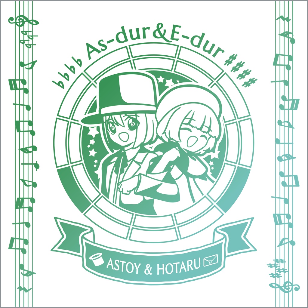【調性記念日制定応援】調性さんミニタオル(長調さん短調さん)